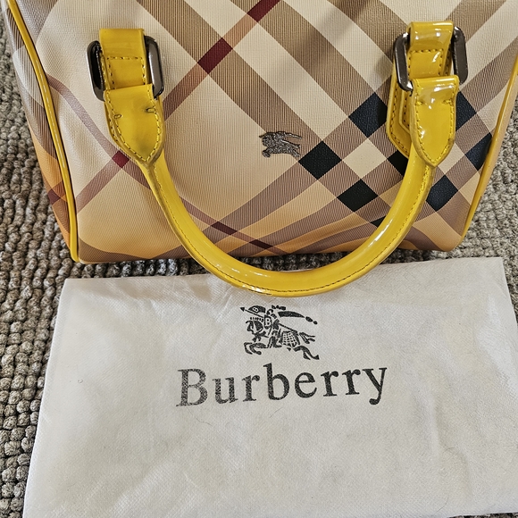 Burberry Handbags - Burberry Beige and Yellow Plaid Satchel